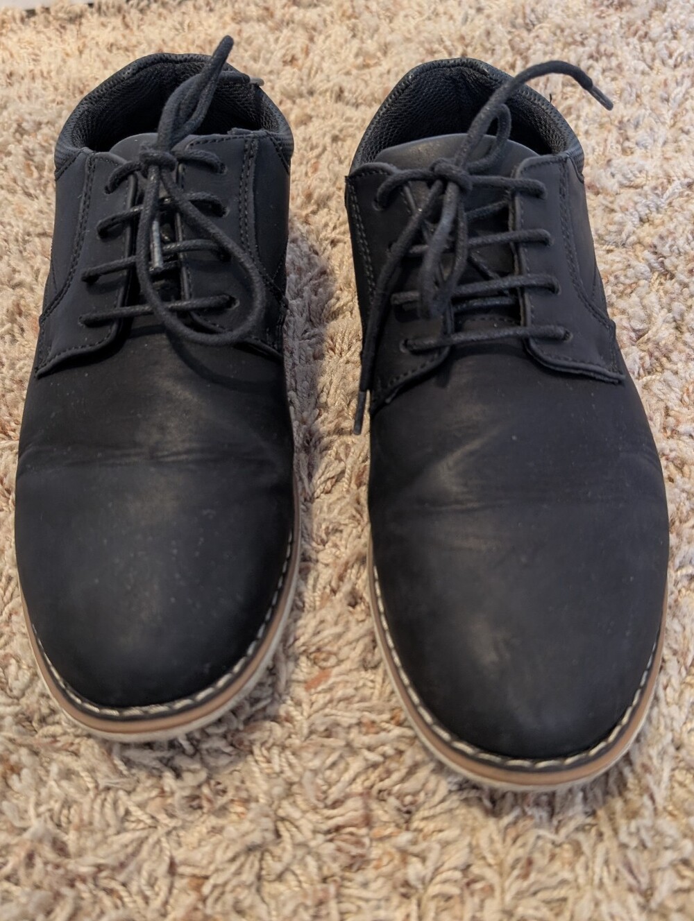Boy's Black Lace-Up Casual Derby Shoes